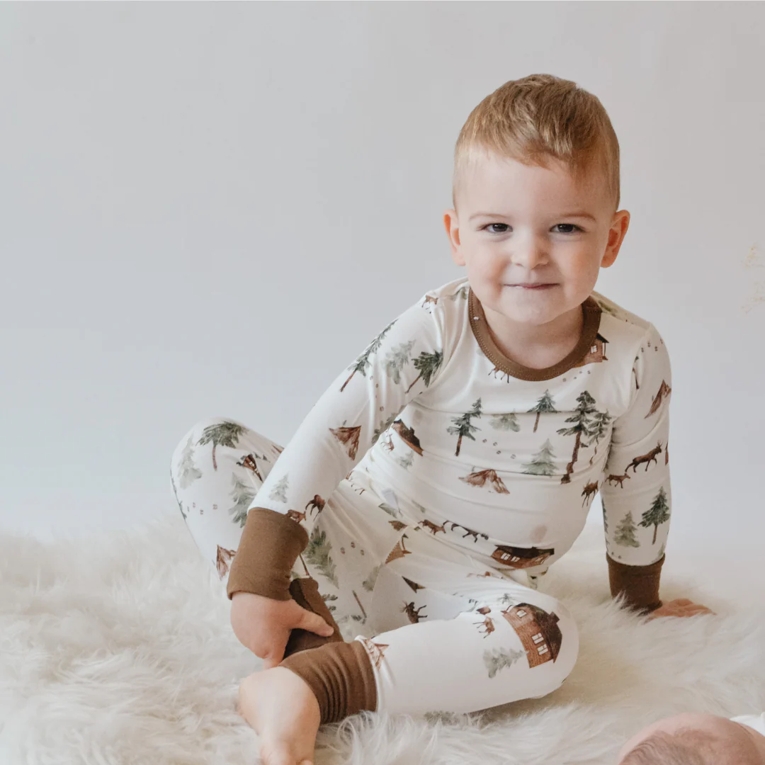 Belan J 2 Piece PJ Set in Moose