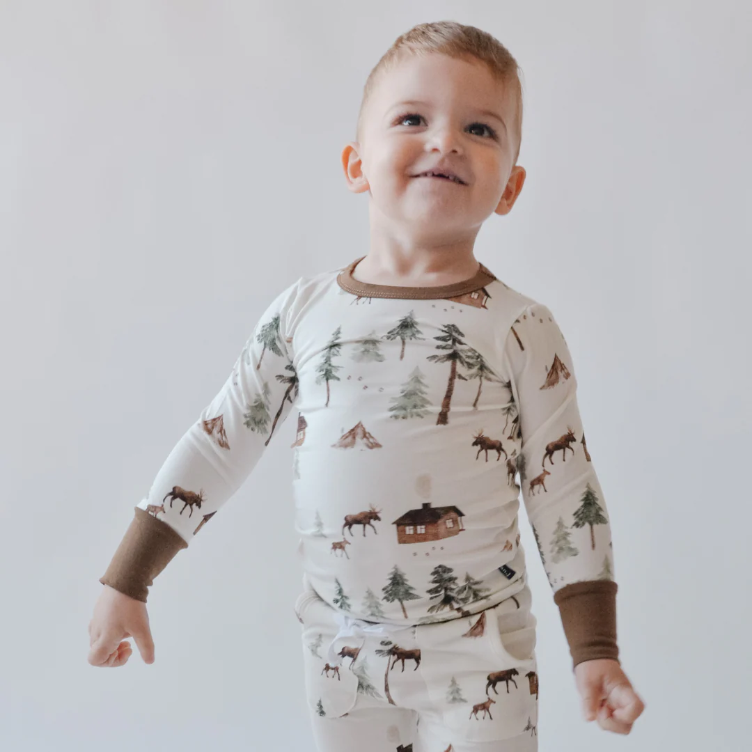 Belan J 2 Piece PJ Set in Moose