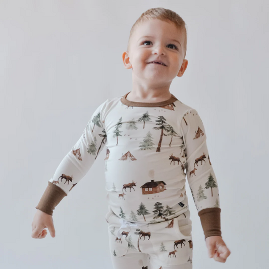Belan J 2 Piece PJ Set in Moose
