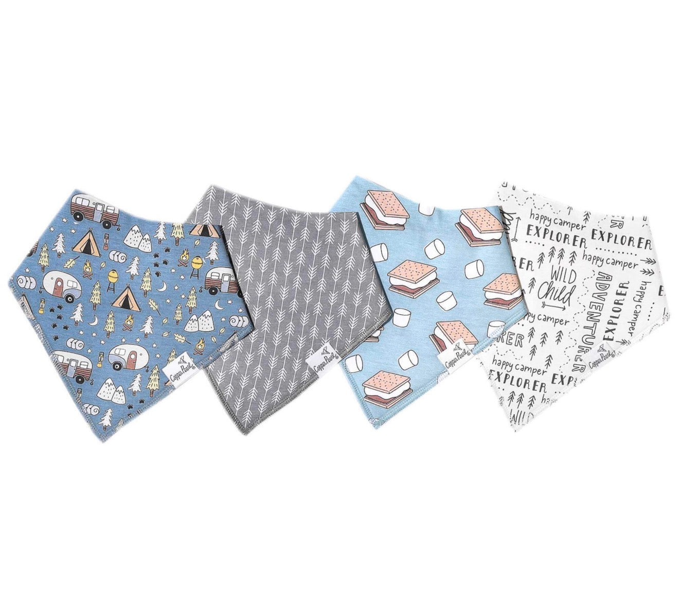 Copper Pearl 4 Pack Bandana Bibs in “Bridger”