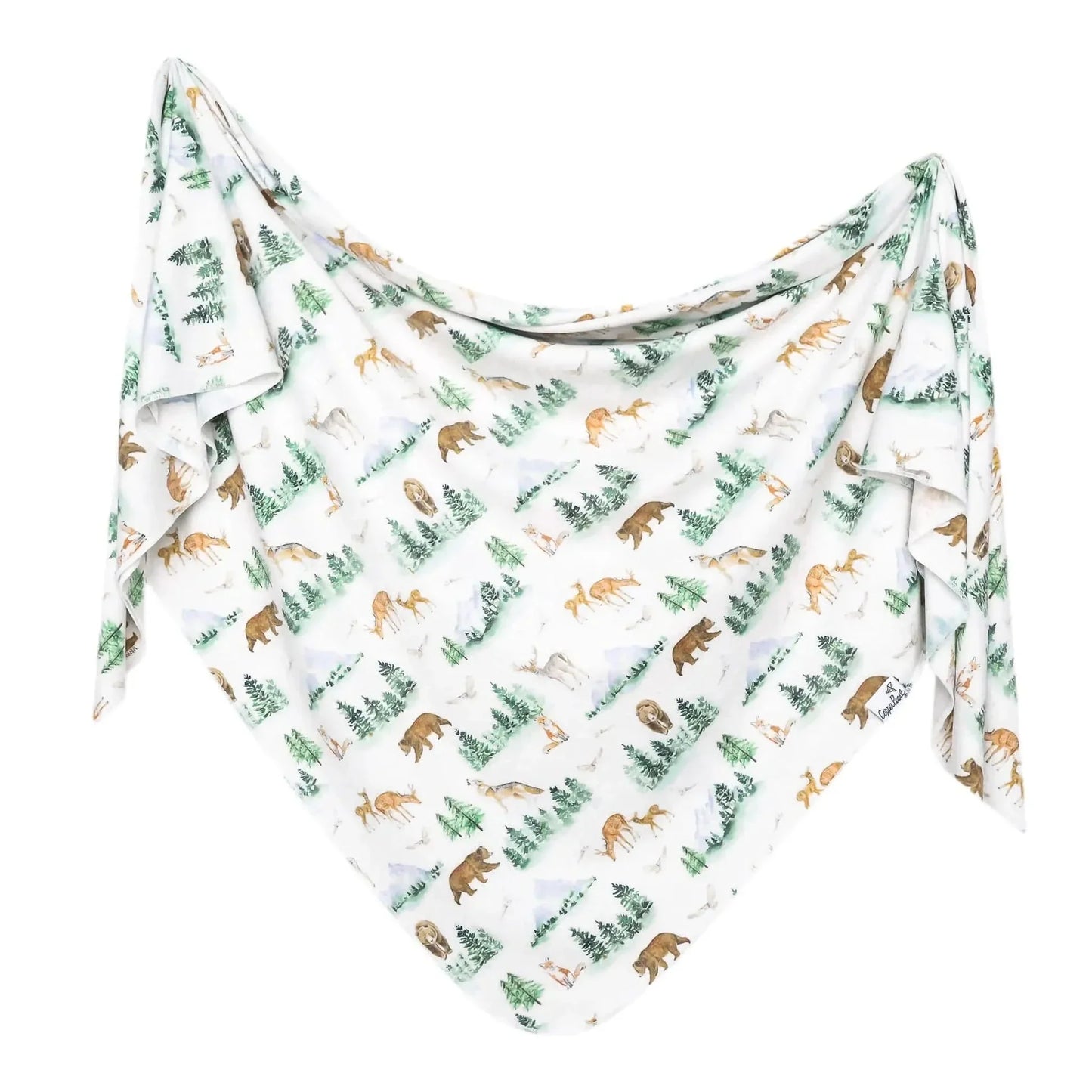 Copper Pearl Knit Swaddle Blanket in “Greyson”