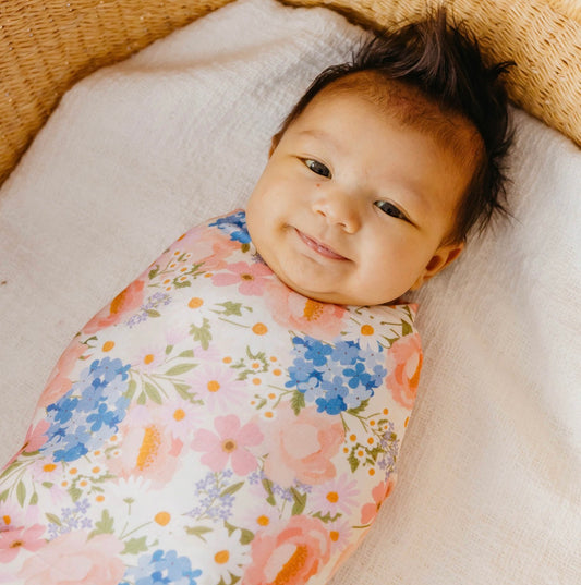 Copper Pearl Bamboo Swaddle Blanket in “Penelope”
