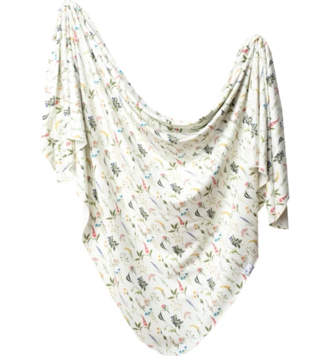 Copper Pearl Knit Swaddle Blanket in “Aspen”