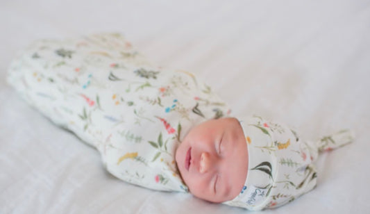 Copper Pearl Knit Swaddle Blanket in “Aspen”