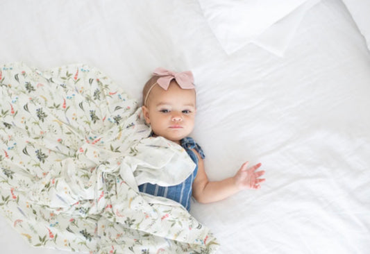 Copper Pearl Knit Swaddle Blanket in “Aspen”