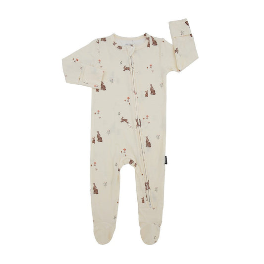 Belan J Bamboo Footed Sleeper in Bunnies (Preemie Size)