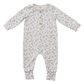 Mebie Baby Blue Vine Button Romper