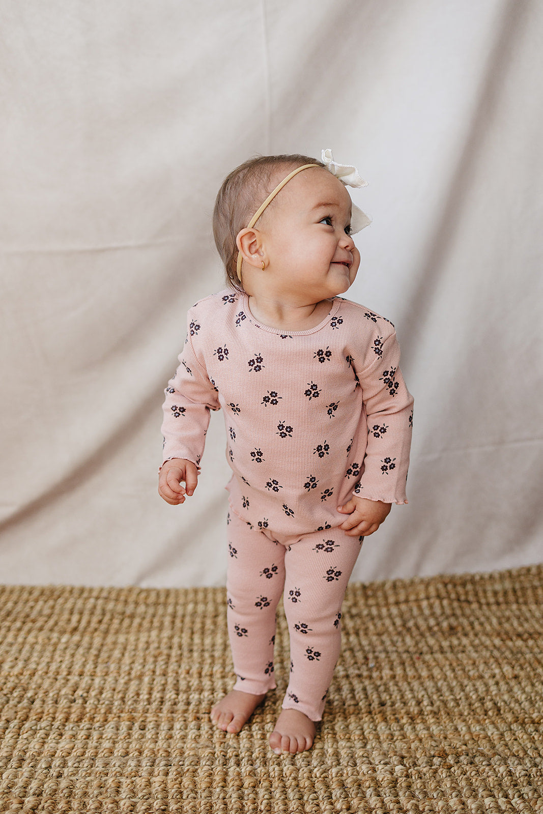 Mebie Baby Cotton Set in Pink Petals