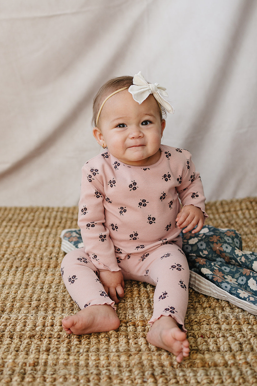 Mebie Baby Cotton Set in Pink Petals