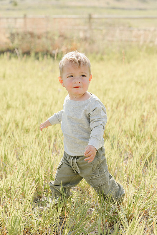 Mebie Baby Cargo Pants in Green