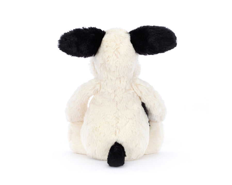 Jellycat Bashful Rufferty Black & Cream Puppy