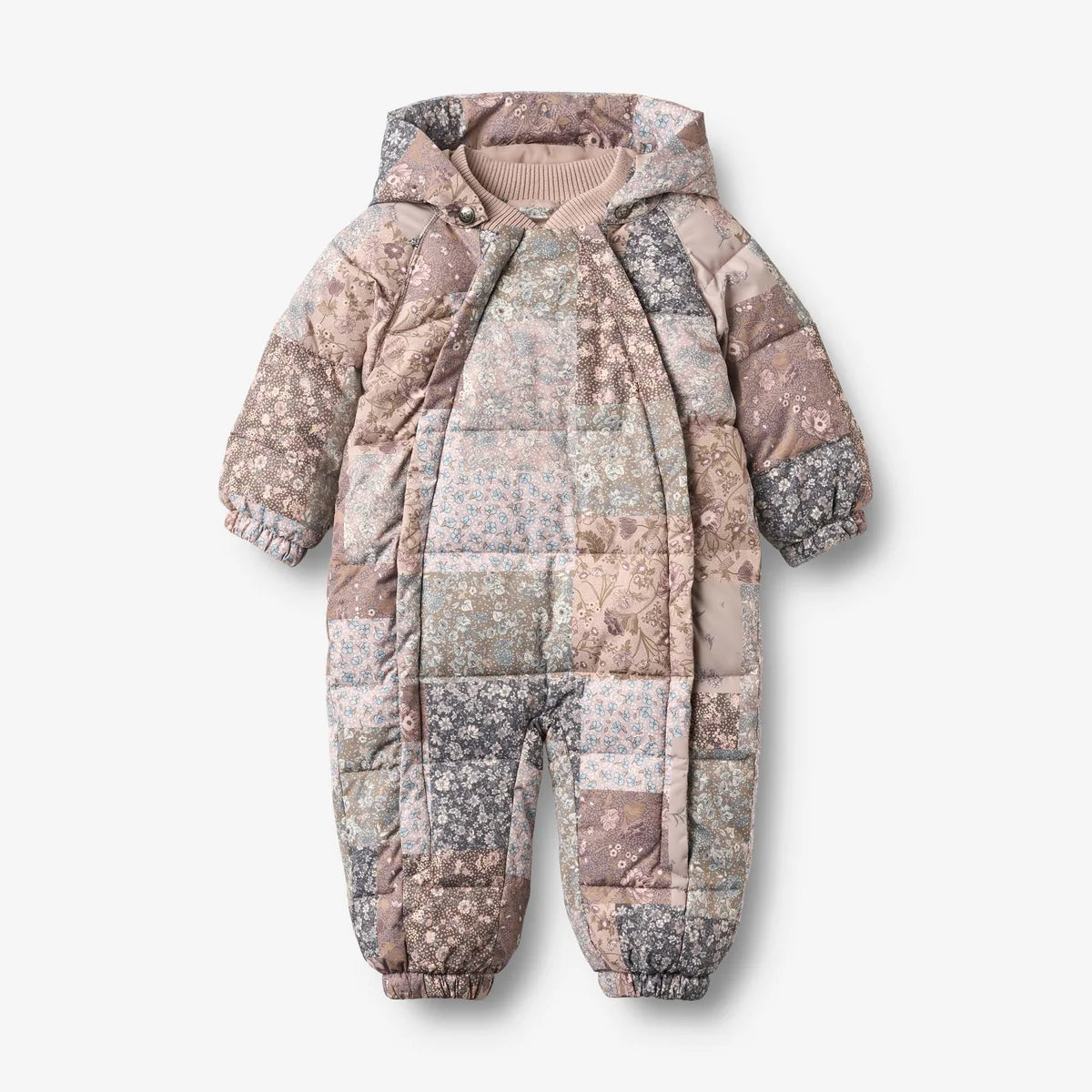 Wheat Edem Puffer Suit in Patchwork Flowers