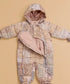 Wheat Edem Puffer Suit in Patchwork Flowers