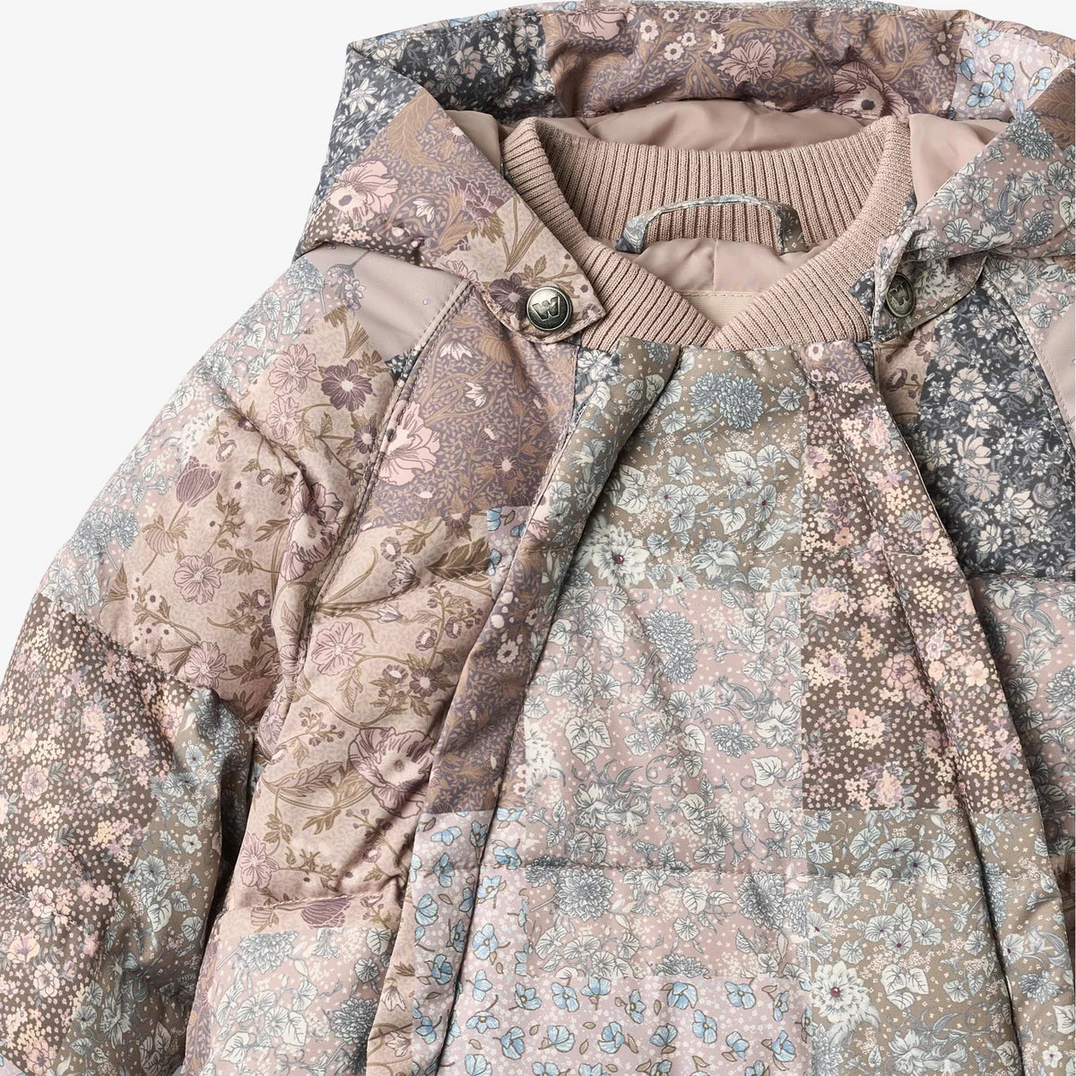 Wheat Edem Puffer Suit in Patchwork Flowers