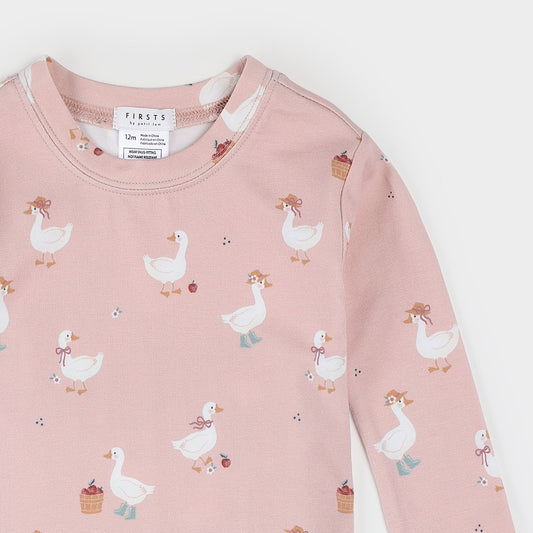 Petit Lem 2 Piece Pj Set in Dress Up Primrose Duck