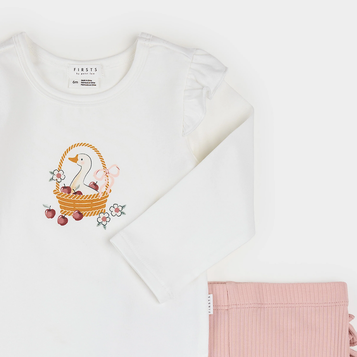 Petit Lem 2 Piece Bodysuit Set in Dress Up Duck