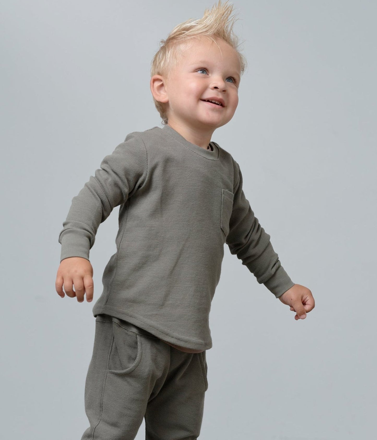 Little Bipsy Waffle Jogger in Green