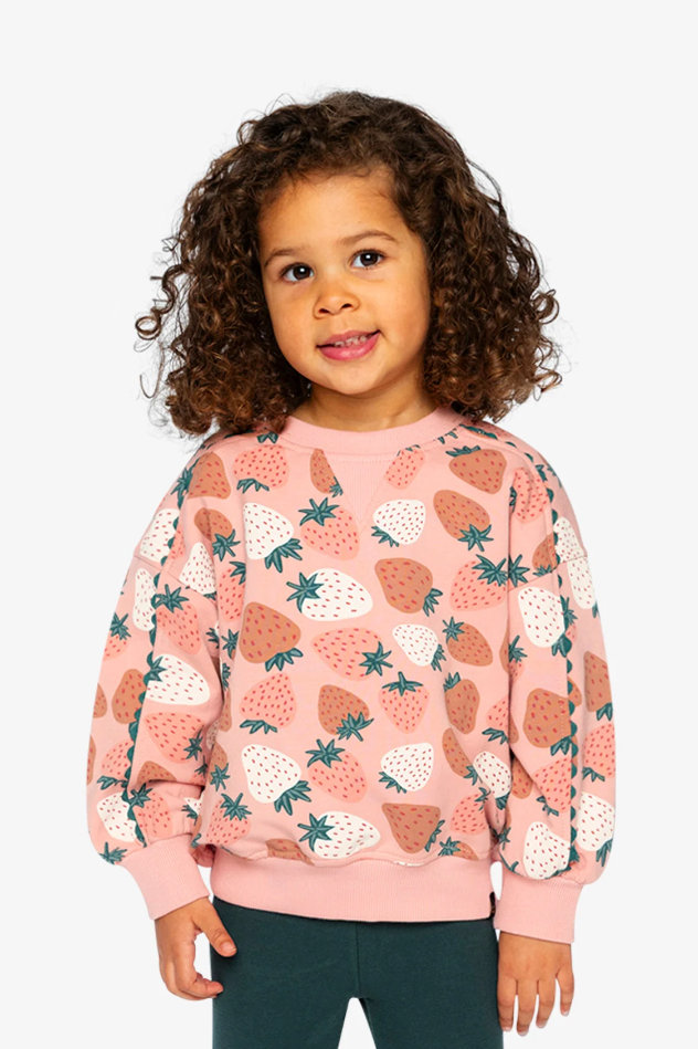 Deux Par Deux Sweatshirt in Strawberry
