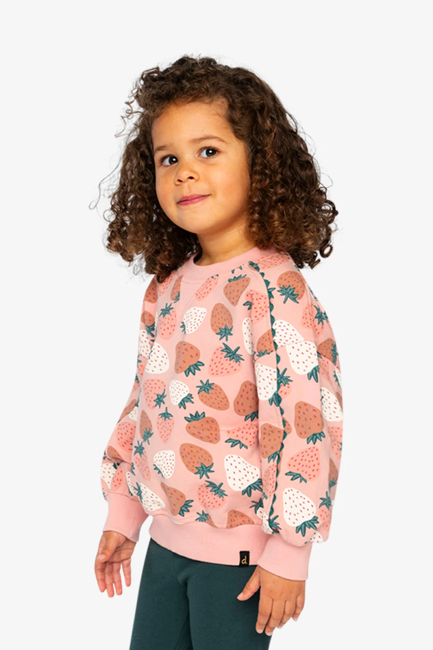 Deux Par Deux Sweatshirt in Strawberry