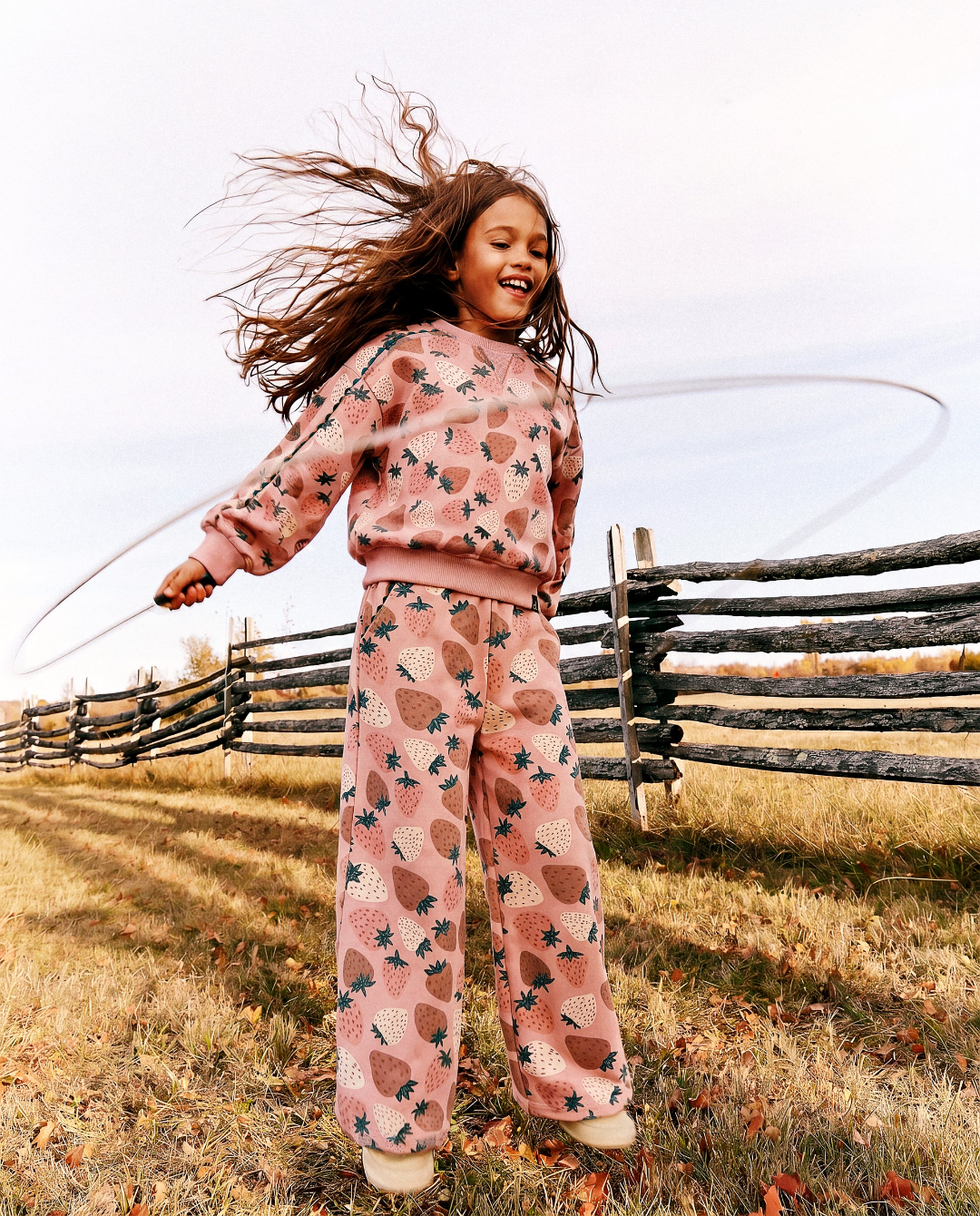 Deux Par Deux Sweatshirt in Strawberry