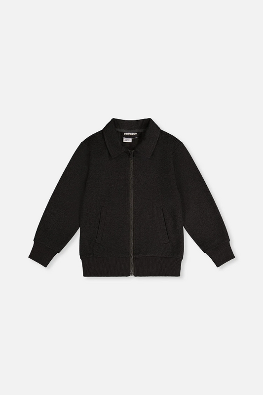 Deux Par Deux Front Zip Jacket in Black