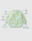 LouLou Lollipop Long Sleeve Bib in Lemon Squeezy