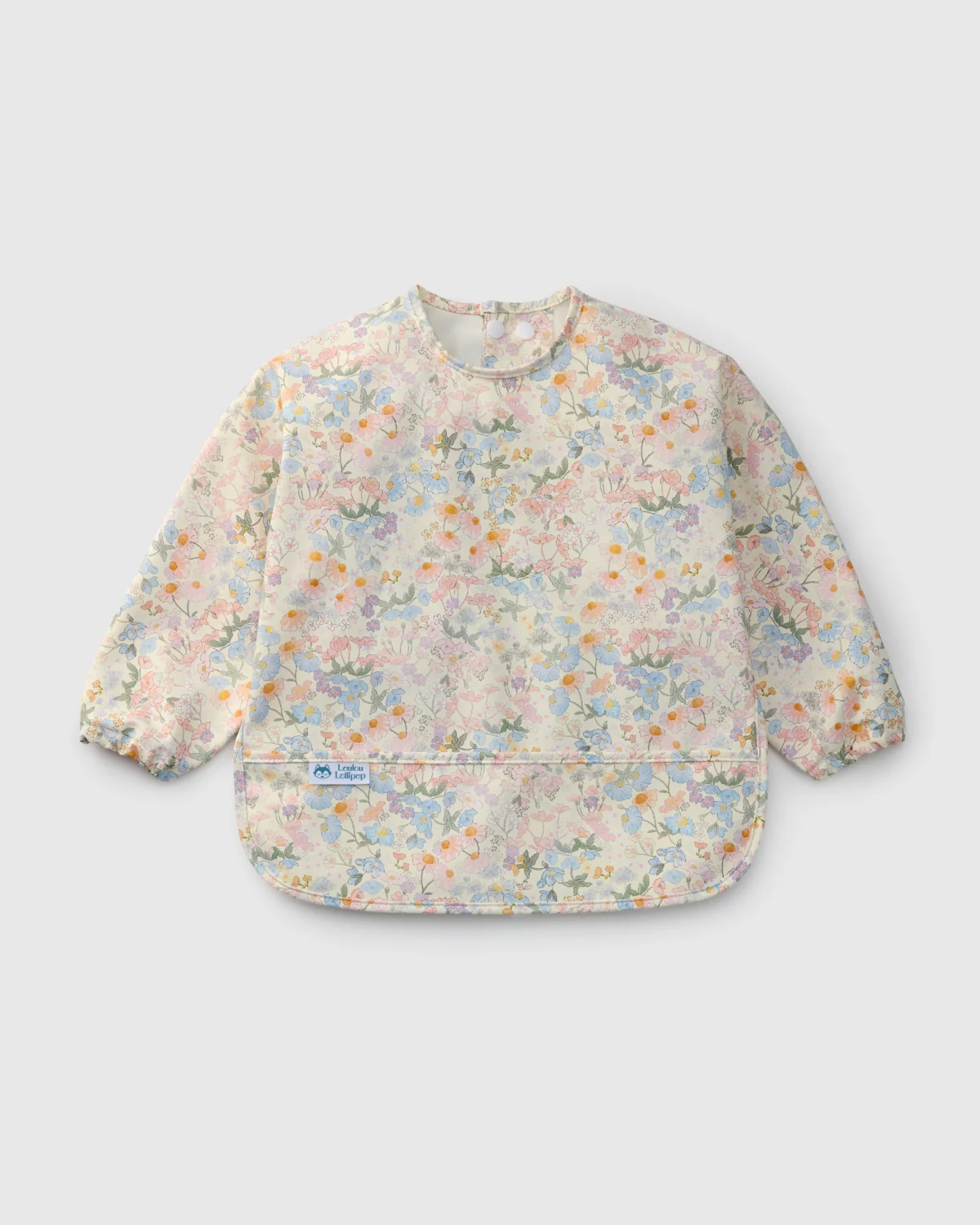 LouLou Lollipop Long Sleeve Bib in English Garden