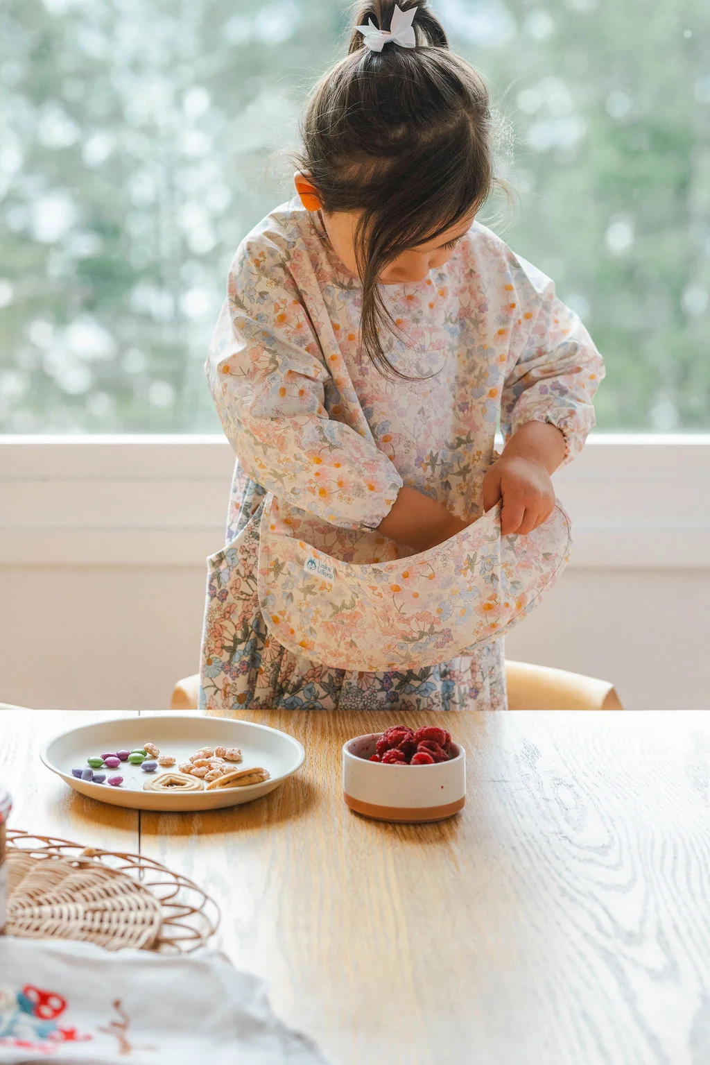 LouLou Lollipop Long Sleeve Bib in English Garden