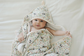 LouLou Lollipop Muslin Cotton Hooded Towel Set in Bumble Bees
