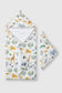 LouLou Lollipop Muslin Cotton Hooded Towel Set in Safari Jungle