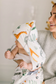 LouLou Lollipop Muslin Cotton Hooded Towel Set in Safari Jungle