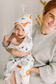 LouLou Lollipop Muslin Cotton Hooded Towel Set in Safari Jungle