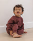 Quincy Mae Pocket Sweatshirt in Black Cherry