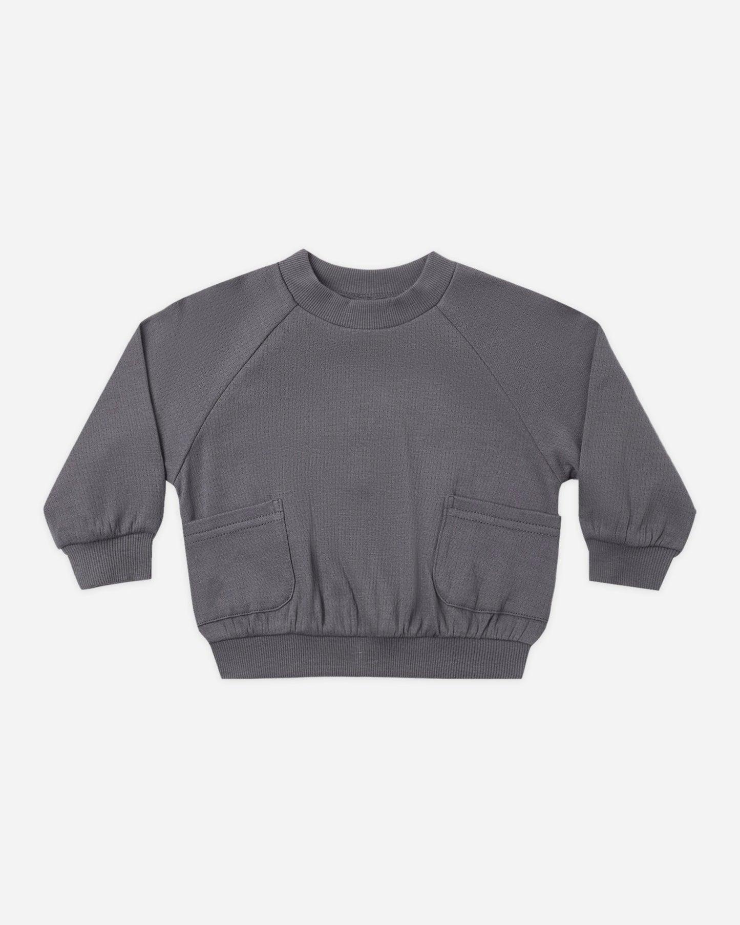 Quincy Mae Pocket Sweatshirt in Midnight