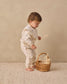 Quincy Mae Relaxed Fleece Sweatsuit Set in Blue Daisy