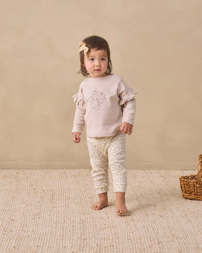 Quincy Mae Drawstring Pant in Floret