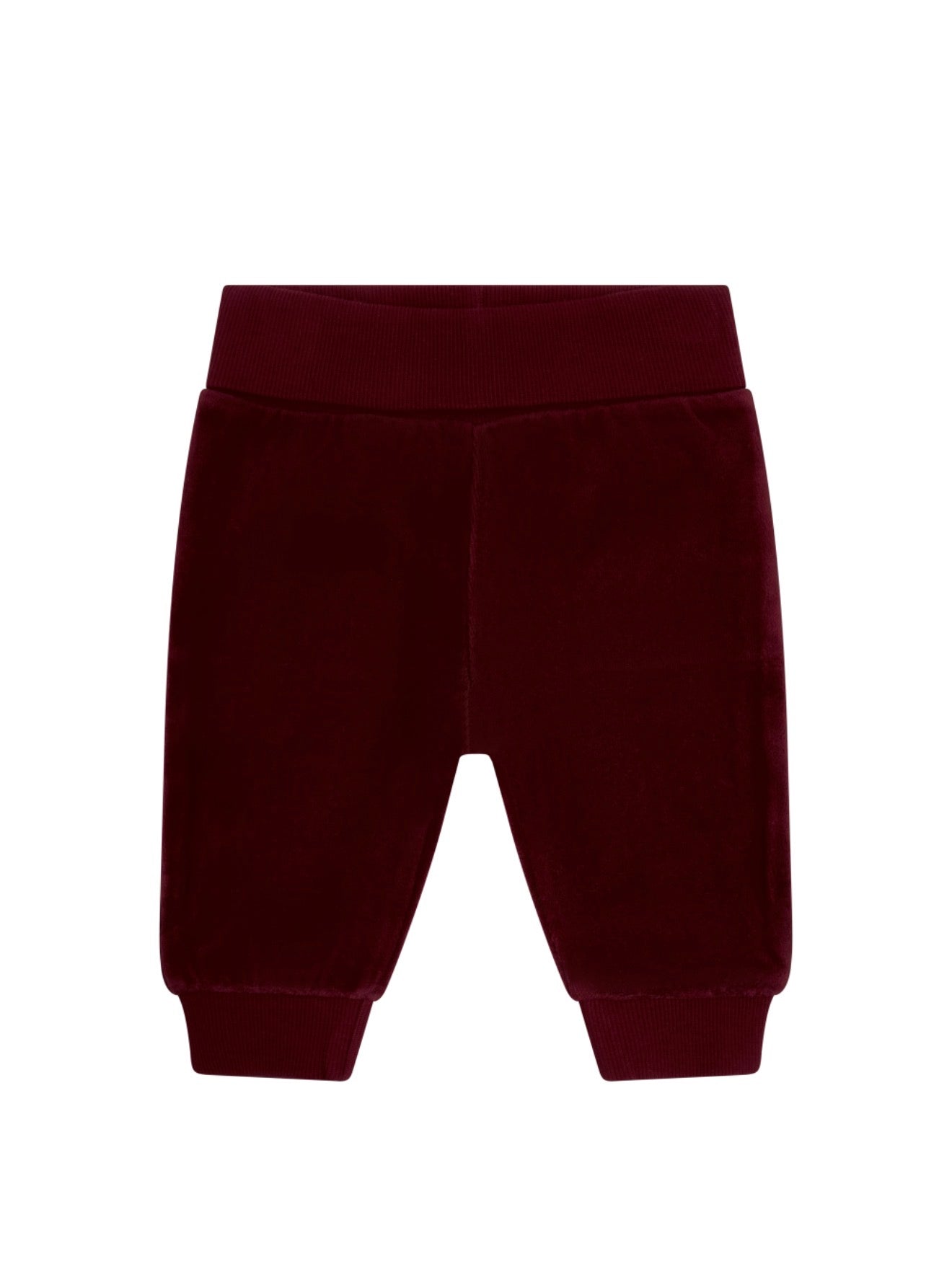Fixoni Velour Pant in Burgundy