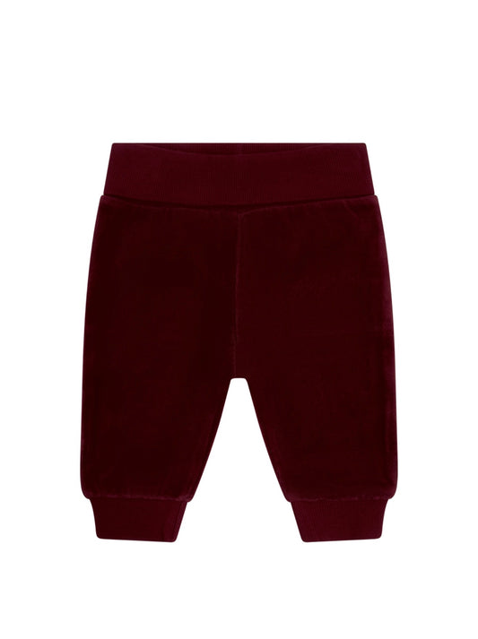Fixoni Velour Pant in Burgundy