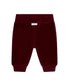 Fixoni Velour Pant in Burgundy