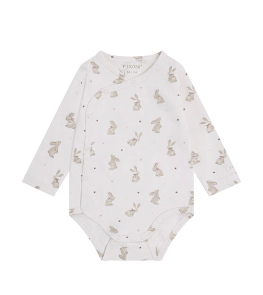 Fixoni Wrap Bodysuit in Pale Lilac Bunny