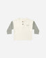 Quincy Mae Long Sleeve Henley Tee in Laurel