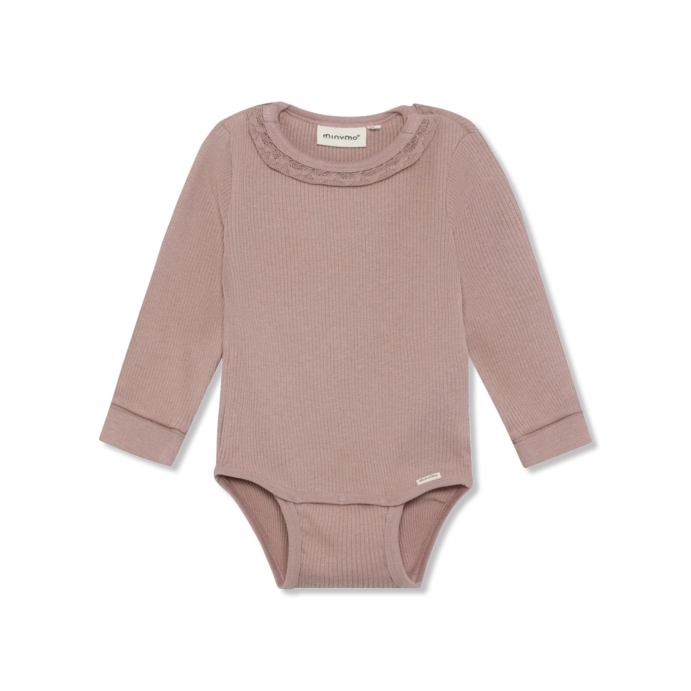 Minymo Rib Bodysuit in Fawn