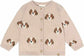Minymo Beige Cardigan with Embroidered Dogs