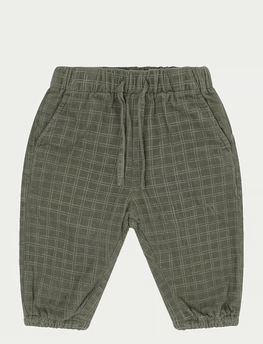 Minymo Corduroy Pant in Beetle Plaid