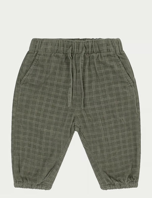 Minymo Corduroy Pant in Beetle Plaid