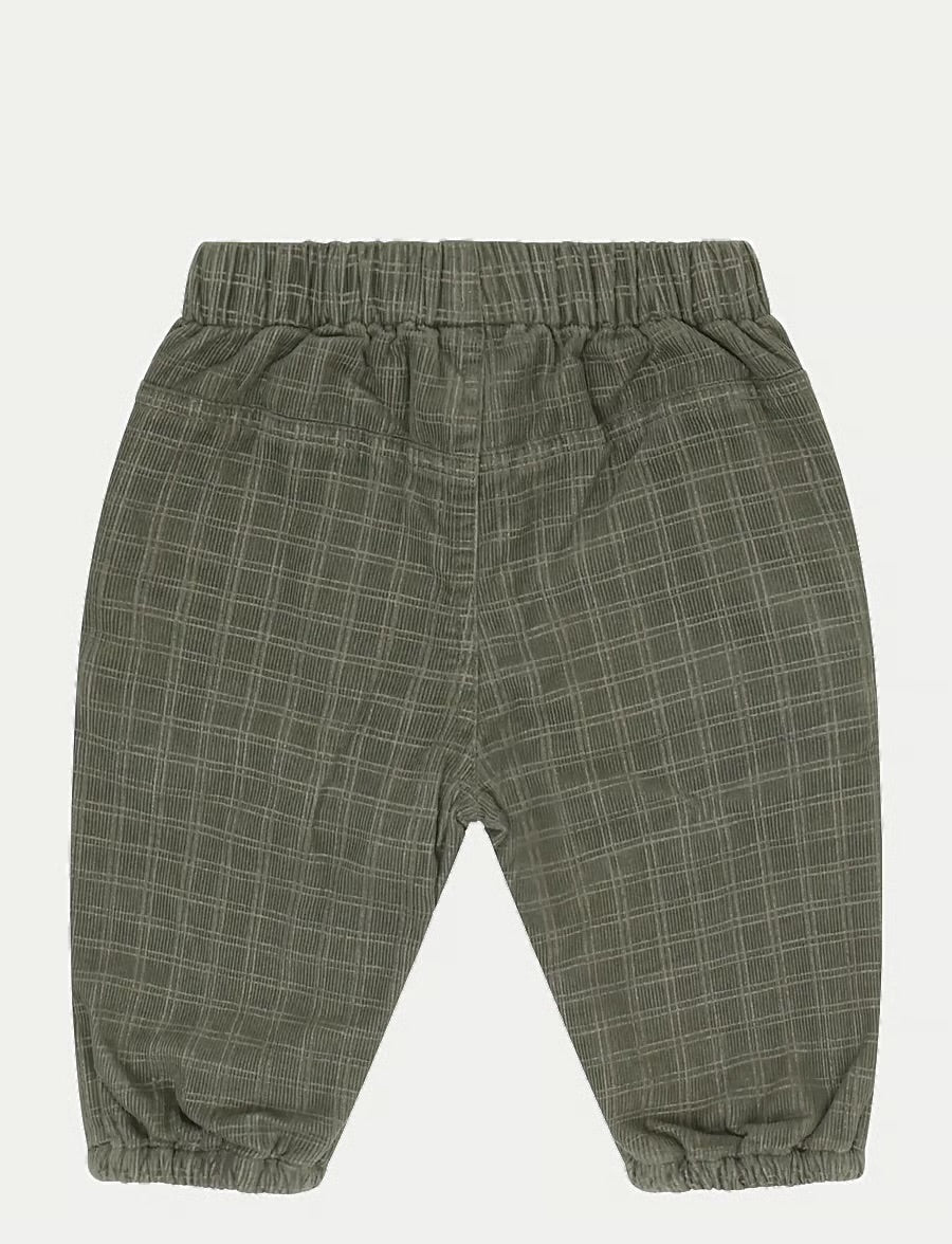 Minymo Corduroy Pant in Beetle Plaid