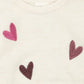 Minymo Knit Pullovers with Heart Embroidery