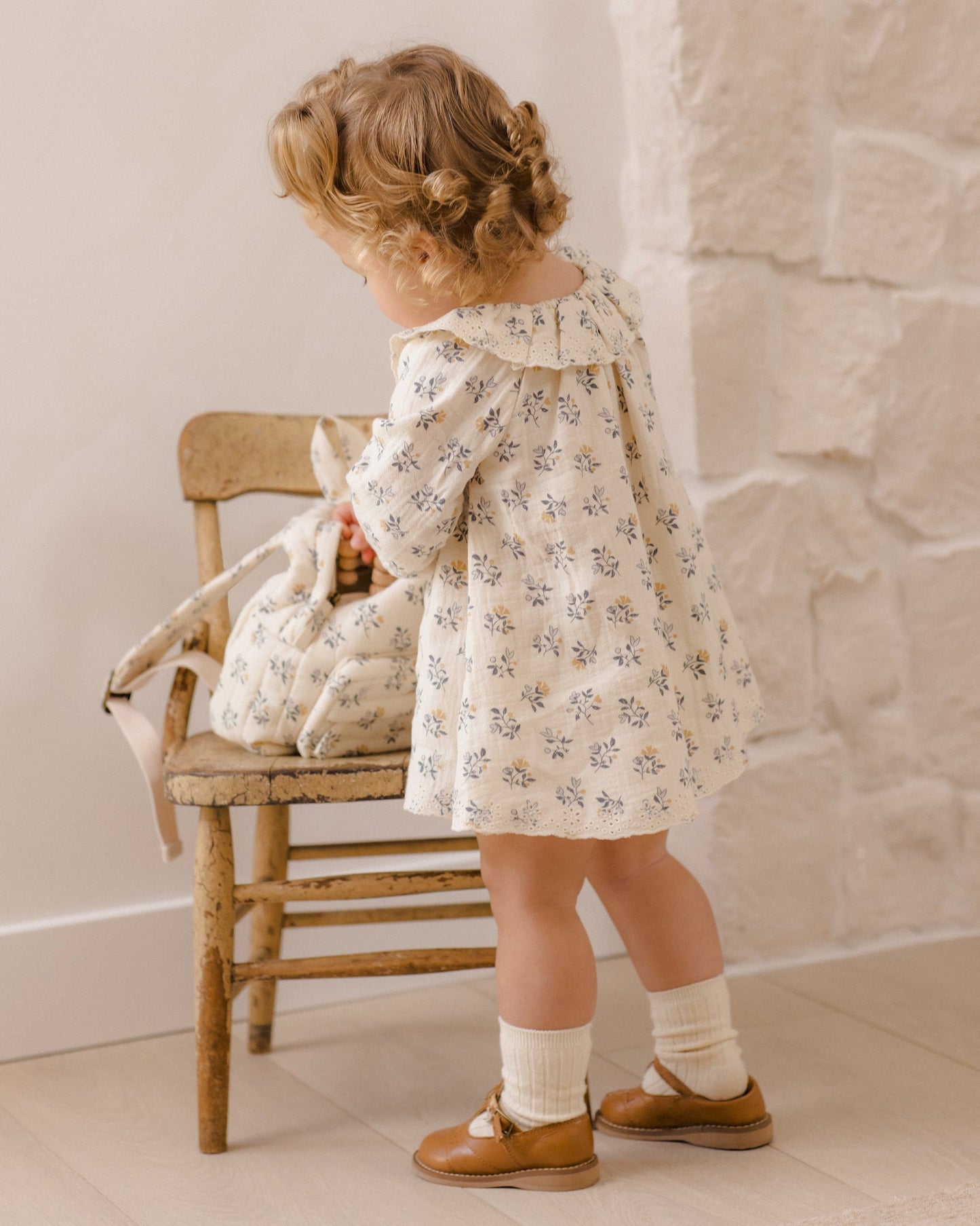 Quincy Mae Long Sleeve Isla Dress in French Floral