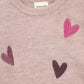 Minymo Knit Pullovers with Heart Embroidery