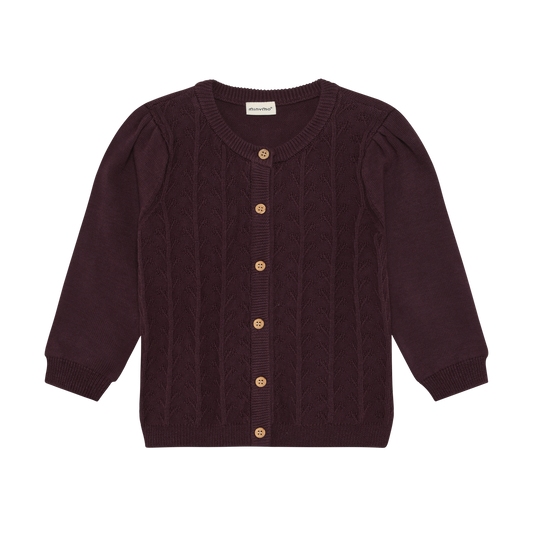 Minymo Knit Cardigan in Huckleberry
